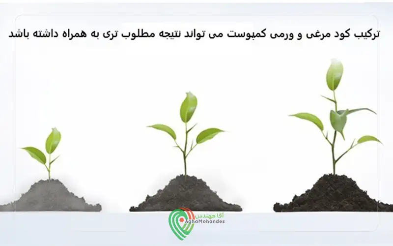 ترکیب کود مرغی و ورمی کمپوست